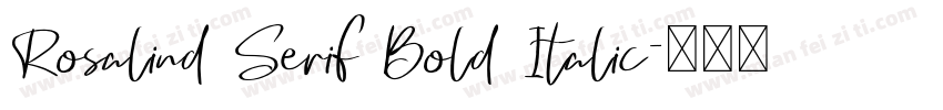Rosalind Serif Bold Italic字体转换